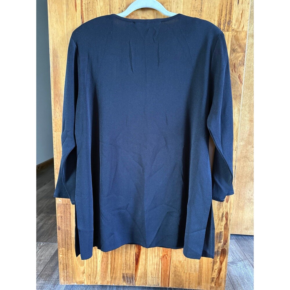 Vintage Misook V-Neck Tunic Sz. XL Black - Picture 5 of 5